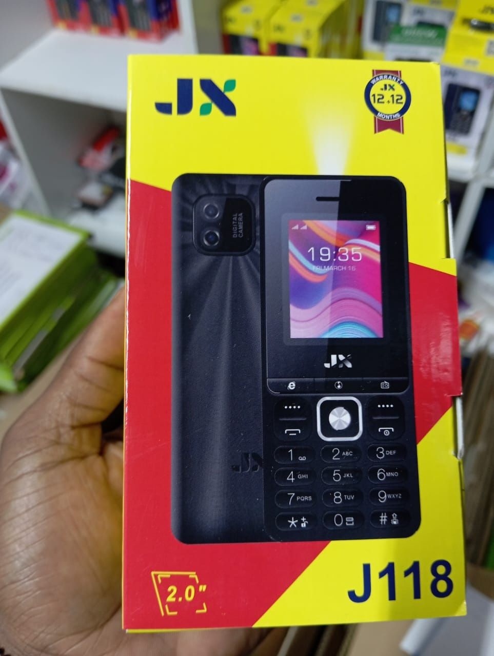 FLASH SALE!! JX J118: 2" Display, 32MB RAM+32MB Storage Expandable Upto 16GB, Dual SIM, 2G, 0.8MP Camera, 3200mAh Battery, Flashlight, FM Radio, MP3/MP4 Support, Loud Speaker - Kabambe Phones