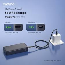 DISCOUNTED OFFER!! Oraimo Traveller Power Bank 30000mah/27000mAh/20000mAh/10000mAh 12W Smart Fast Charging Slim Portable Power Bank type C in/out Charging universal Compatibility Powerbank +Free cable