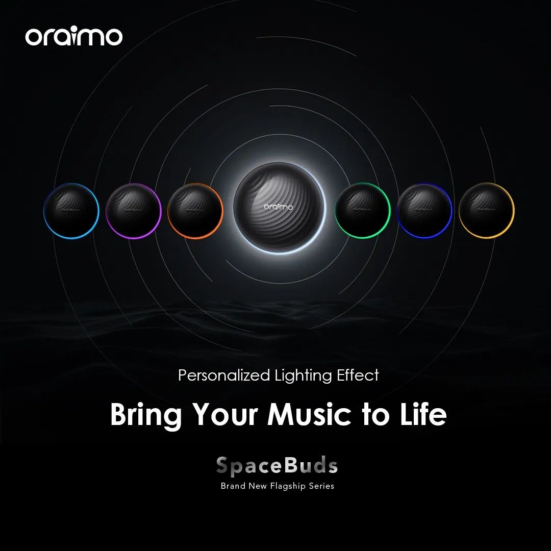 HOT DEALS!! Oraimo SpaceBuds Hybrid ANC True Wireless Earbuds: | 40-Hr Long Playtime | Personalized Lighting Effect | Water Resistant | Hybrid ANC Noise Cancellation | Customized Voice Prompts |