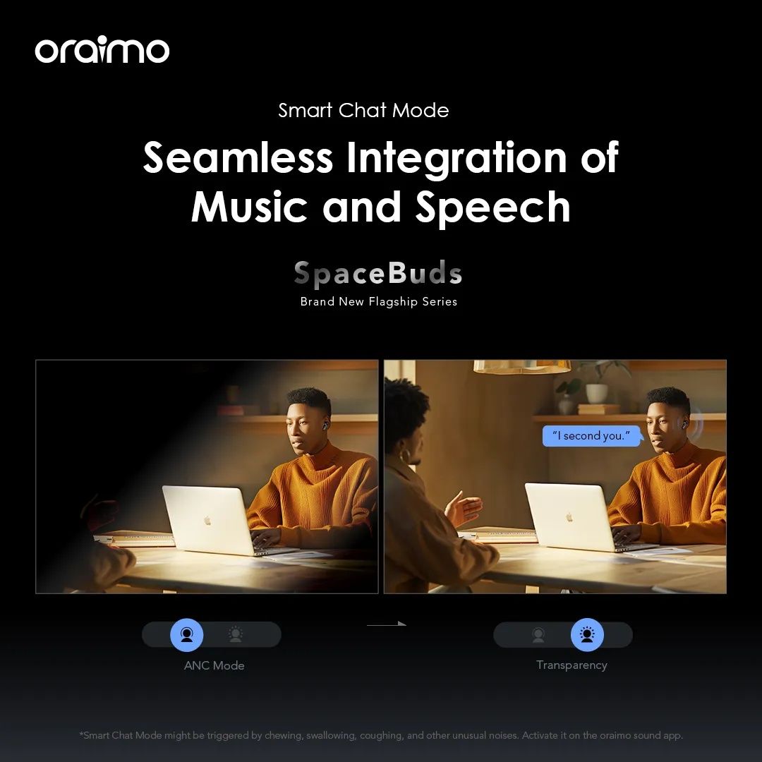 HOT DEALS!! Oraimo SpaceBuds Hybrid ANC True Wireless Earbuds: | 40-Hr Long Playtime | Personalized Lighting Effect | Water Resistant | Hybrid ANC Noise Cancellation | Customized Voice Prompts |