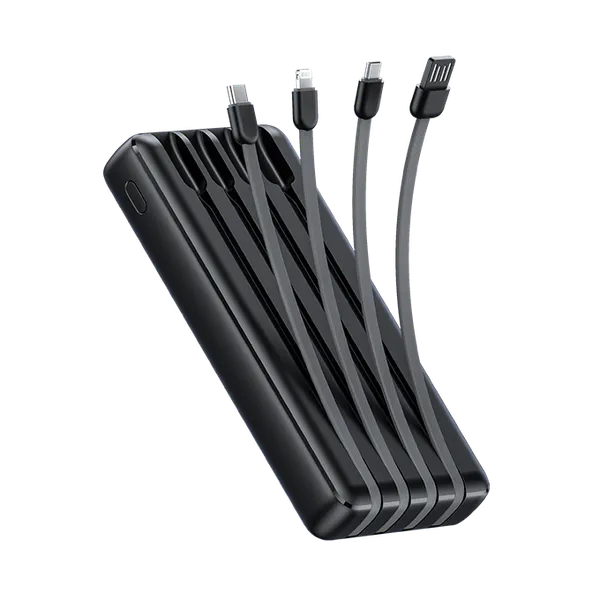 LIMITED DEALS!! ORAIMO TRAVELER LINK 20 POWER BANK: | 20000mAh | 4 Built-in Charging Cables | 3 Inputs | USB-A, Micro-USB, Type-C & Lightning Ports | LED Torch | Overcharge Protection | 12W Charging |