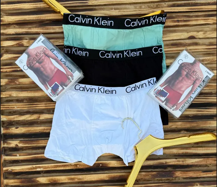 AMAZING DEALS!!!HIGH-QUALITY 3 PACK COTTON CALVIN KLEIN BOXERS, UNDERWEARS, UNDER WEARS,