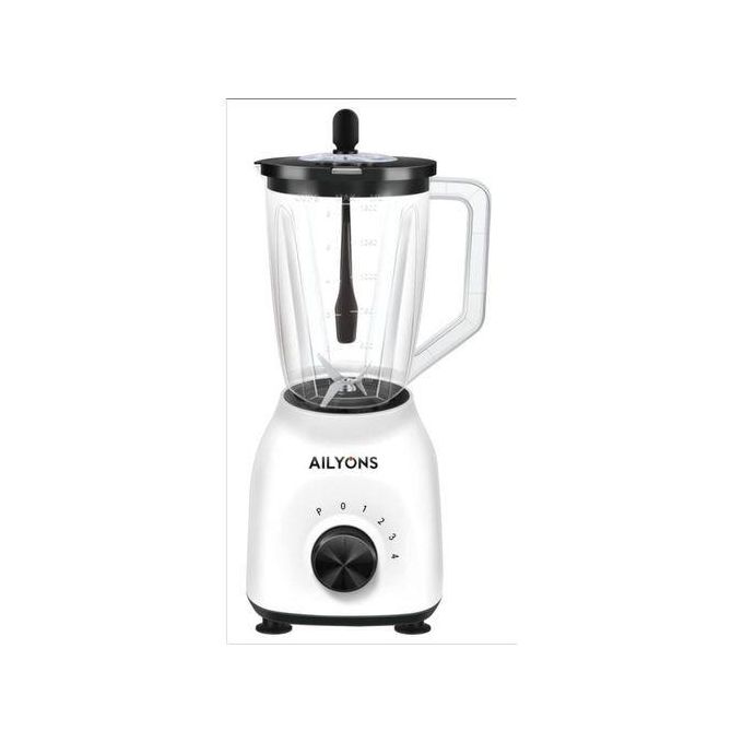 OFFER ! OFFER! AILYONS 2 In 1 Countertop Blender & Grinder-fruit Mixer And Food Processor (1.5L,off switch with 3 speed switches pulse switch ,stainless steel blades,Leak resistant lid,Clear jug)