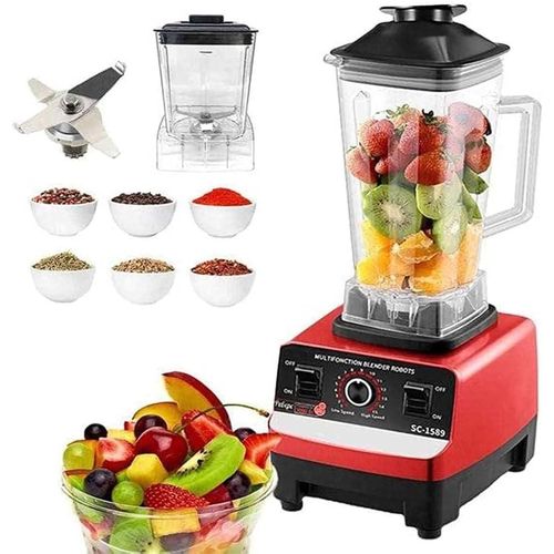 silver crest 4500W Heavy Duty Commercial Grade Blender: Multifunctional 2-in-1 Juicer Mixer with 2 Jars