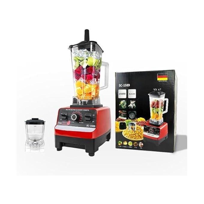silver crest 4500W Heavy Duty Commercial Grade Blender: Multifunctional 2-in-1 Juicer Mixer with 2 Jars