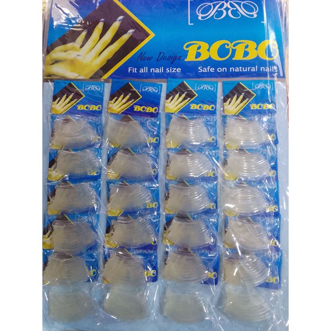 24 PIECES SET BOBO CLEAR TIP ARTIFICIAL NAILS