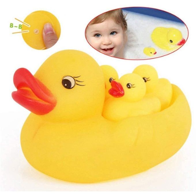 Kids Baby 4in1 Yellow Rubber Ducks Fun Bath Toys