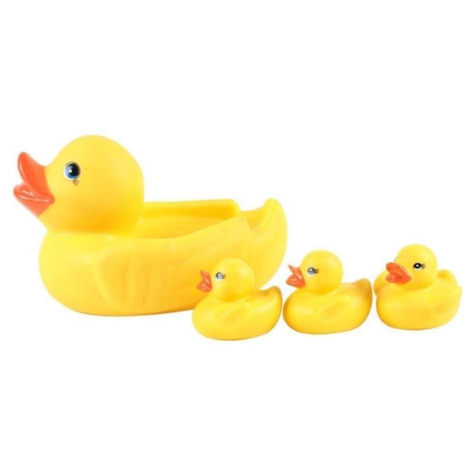 Kids Baby 4in1 Yellow Rubber Ducks Fun Bath Toys