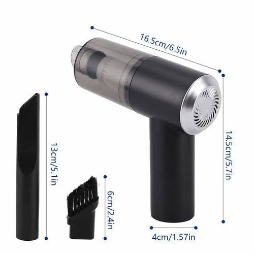 Rechargeable 2-in-1 Car Vacuum Cleaner with LED Light (3800Pa Suction)