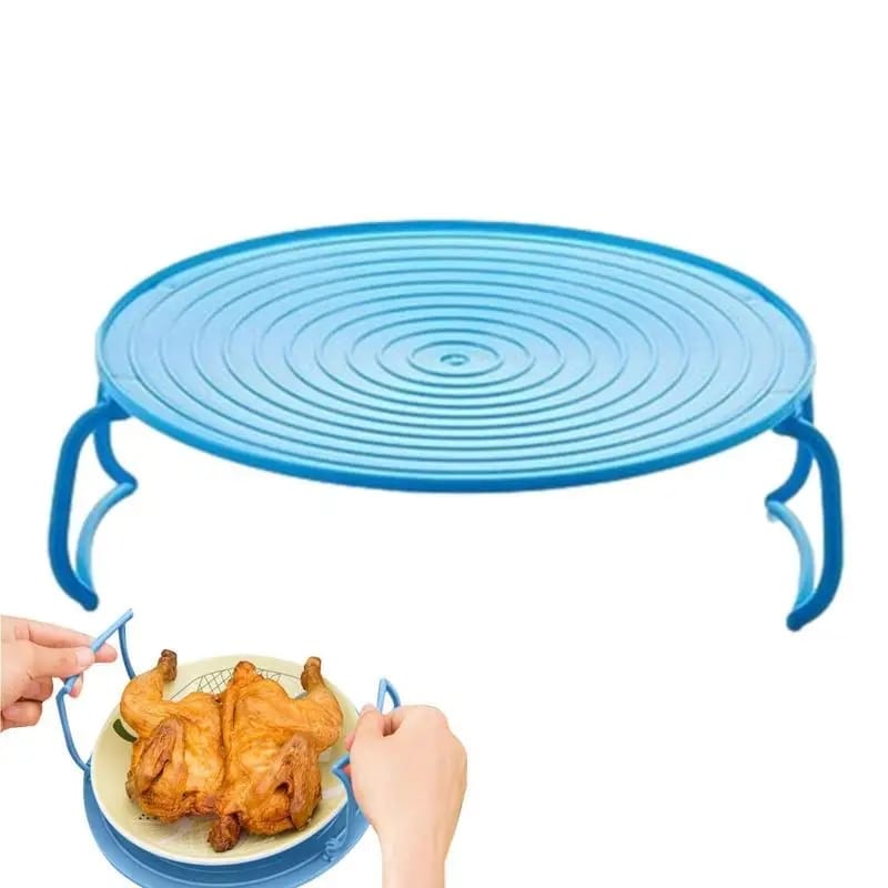 *✅ Microwave tray placement rack,tray baking dish, holder chicken steaming pot food kitchen accessories*.
