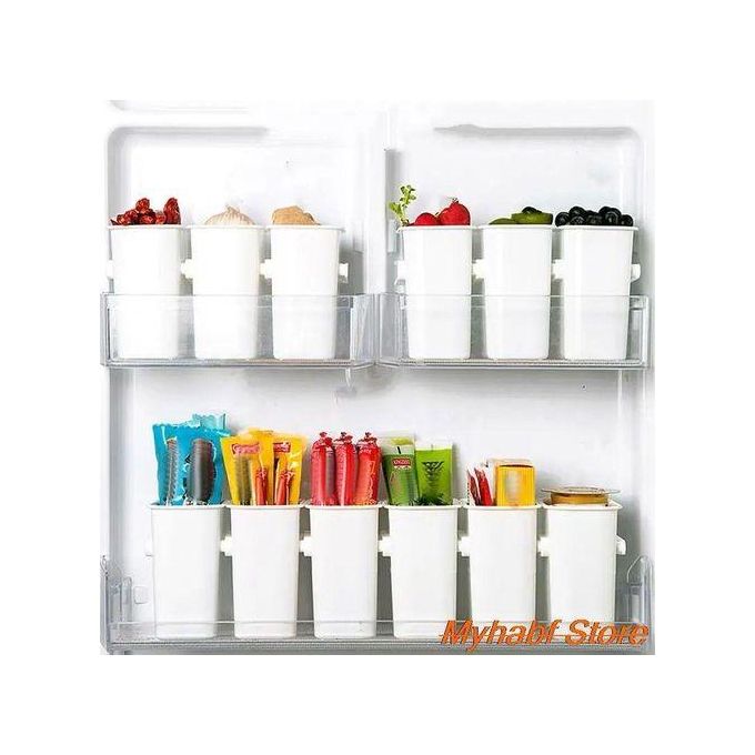 2 pcs Fridge Organizer Food Fresh Storage Box Refrigerator Side Door Vegetable Fruit Spice Organizer Food Container Kitchen Storage