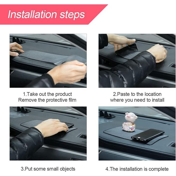 Car Dashboard Anti-Slip Rubber Pad-Universal Non-Slip Car Magic Dashboard Sticky Adhesive Mat