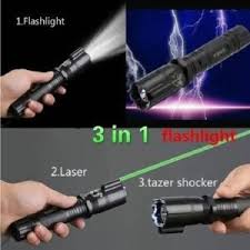 Electric Shock Self Defense Torch With Laser Pointer