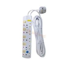 Jsb Power Extension Cables 6 Way 5 Metre / 10 Metre Long /USB Port Surge Protection