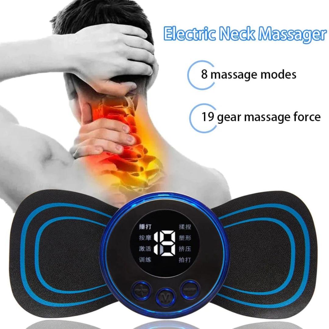 New smart mini portable ems shoulder and neck pulse cervical massage paste household electric small neck massager  rechargeable neck body massage stickers
