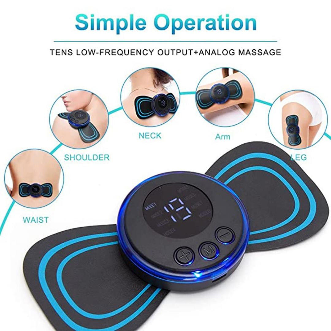 New smart mini portable ems shoulder and neck pulse cervical massage paste household electric small neck massager  rechargeable neck body massage stickers