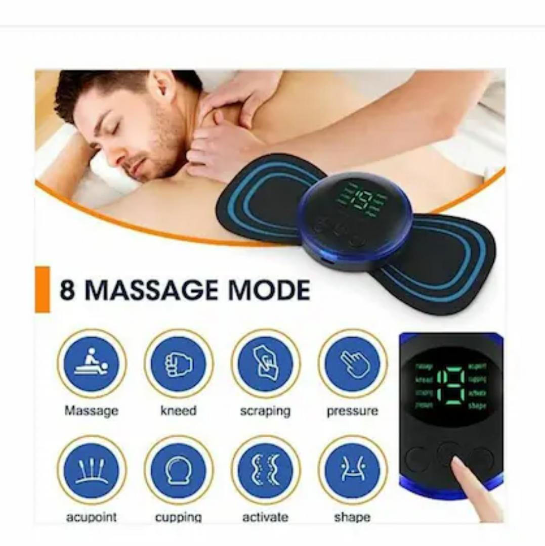 New smart mini portable ems shoulder and neck pulse cervical massage paste household electric small neck massager  rechargeable neck body massage stickers