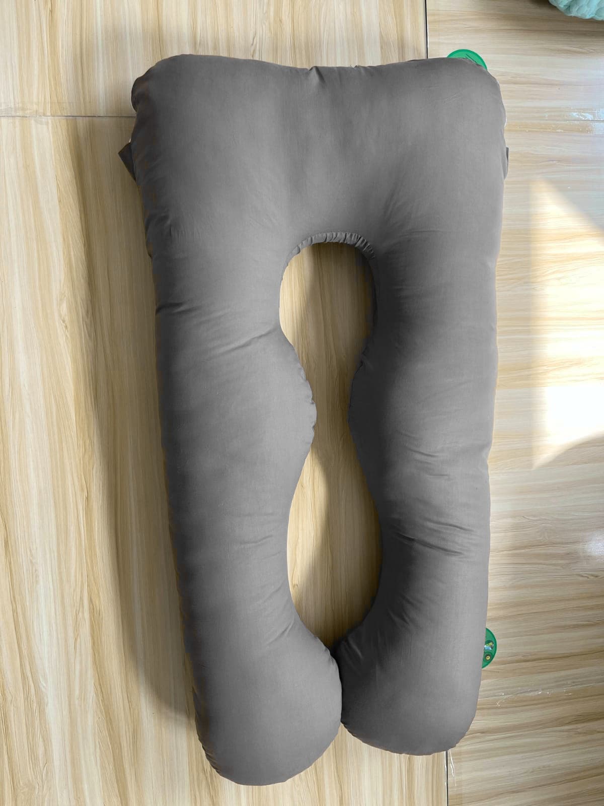 U-Shaped blue and gray Pregnancy Pillow and Maternity Support