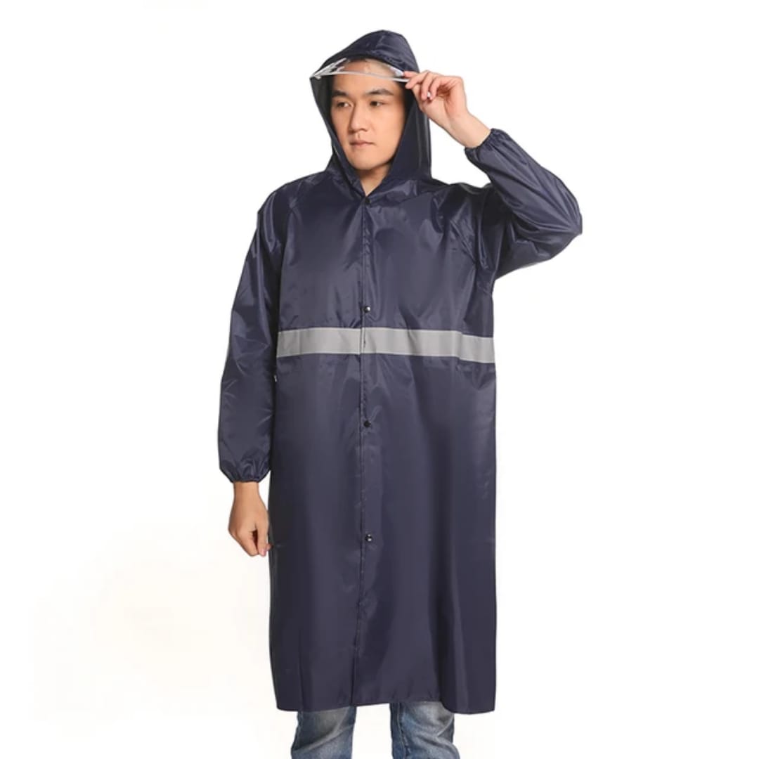 Black Adult raincoat with cap .Very high quality length 110cms and upto 120kgs Unisex. Safe & Eco-friendly - The rain coat is made of an eco-friendly material (100% EVA), no plastic smell.