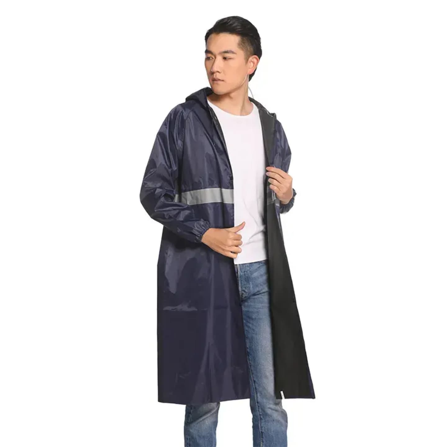 Black Adult raincoat with cap .Very high quality length 110cms and upto 120kgs Unisex. Safe & Eco-friendly - The rain coat is made of an eco-friendly material (100% EVA), no plastic smell.