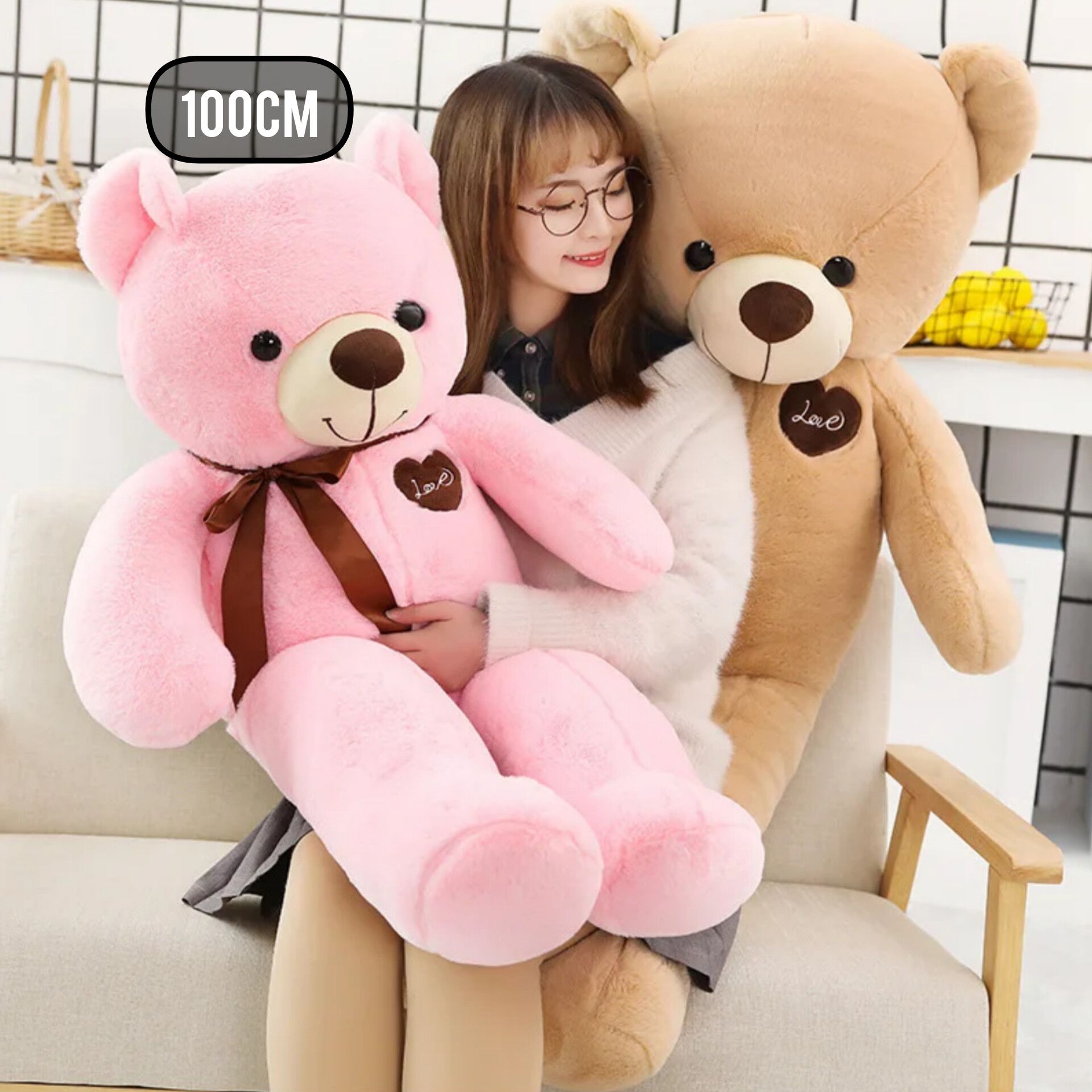 Enormous Giant Teddy Bear Humongous Soft Fur Teddy Bears size 100cm