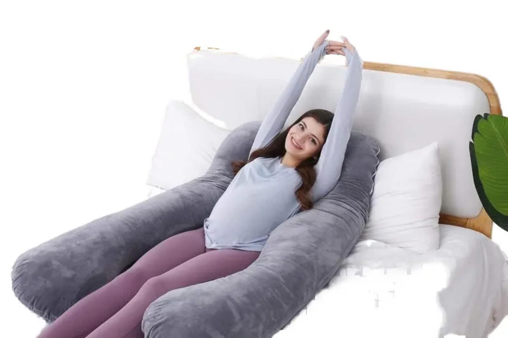 velvet U shaped pregnancy pillow