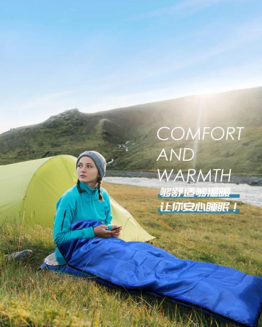 Quality Camping waterproof Fluffy Sleeping Bag For Adults And Kids more extra more comfortable(Black)