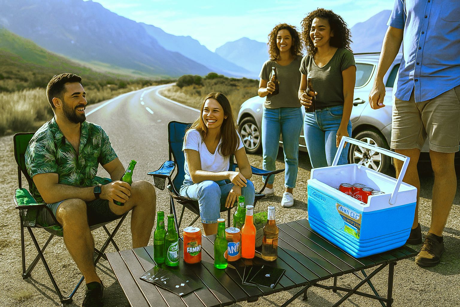 Camping folding table