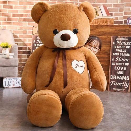 60cm80cm100cm120cm140cm Giant Teddy Bear Plush Toys Soft Teddy Bear Stuffed Doll Big Human Size Teddy Bear For Girls 5ft Popular Birthday Valentine