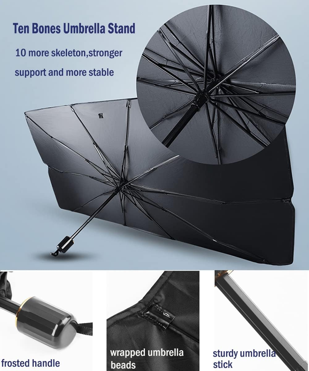 Foldable Umbrella Car Sunshade UV Protection Heat Insulation Windshield Cover Reflective Car Sun Shield