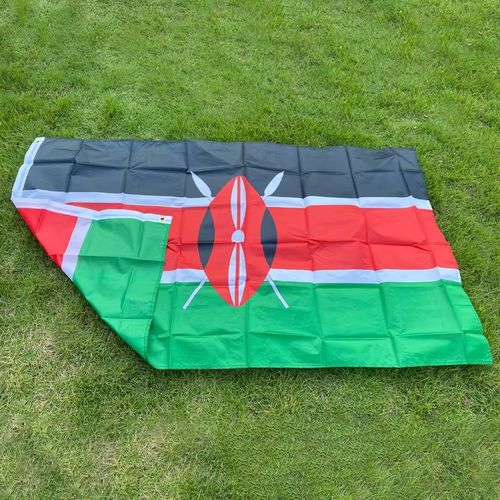 Kenyan National Flag 150x90cm Durable Outdoor Indoor Kenya Flag Weather Resistant High Quality Fabric Flag