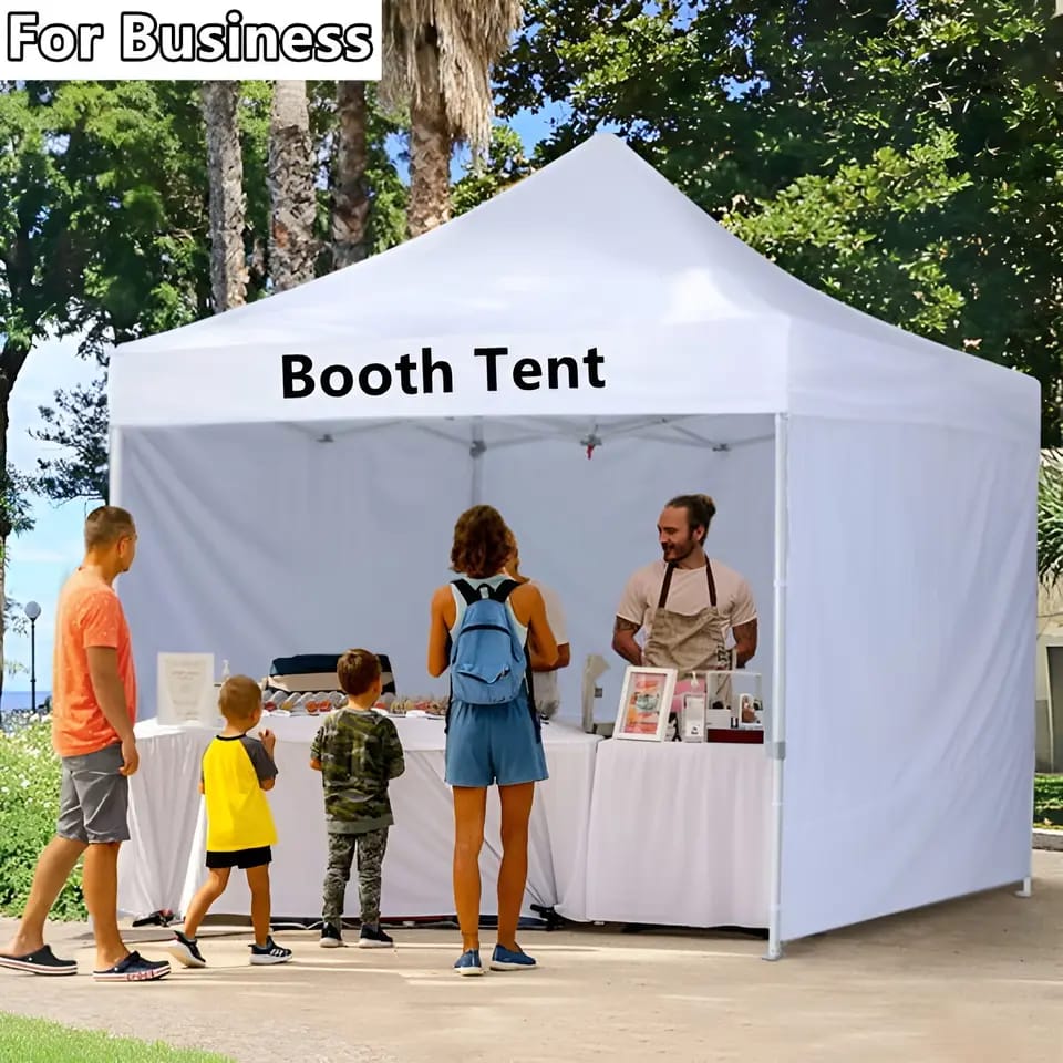 Heavy Duty Pop Up Canopy Tent with Side Walls Waterproof Outdoor Shelter Gazebo for Events Camping Backyard