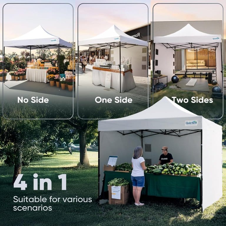 Heavy Duty Pop Up Canopy Tent with Side Walls Waterproof Outdoor Shelter Gazebo for Events Camping Backyard
