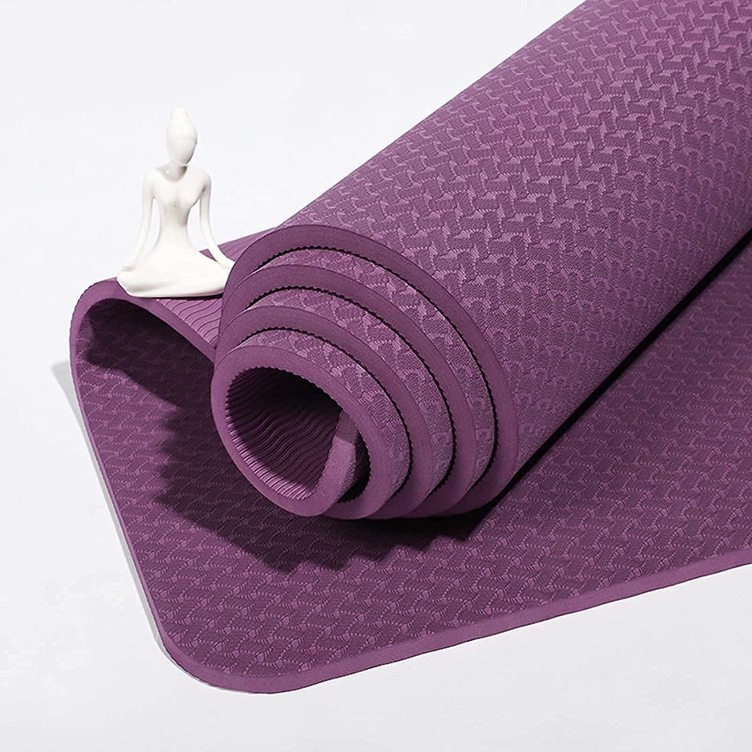 15mm Thick Non Slip Yoga Mat Double Sided TPE Fitness Exercise Mat for Yoga Pilates Workout Home Gym
