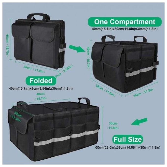 Heavy Duty Large Capacity Car Boot Organizer Car Trunk Organizer Car Boot Storage