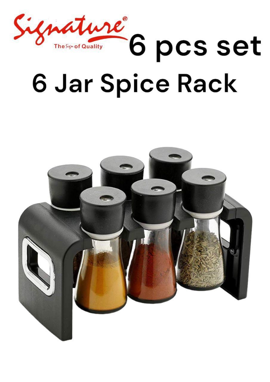 Elegant and spice rack with extra fine non breakable jars