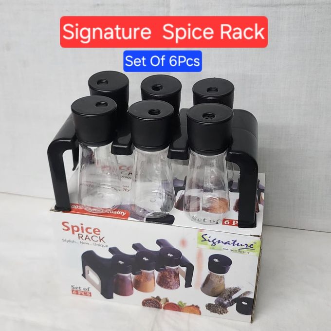 6 spice jars + 1 rack all FOR  CUTE KITCHEN