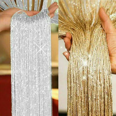 Decorative Door String Curtains Wall Panel Tassels Blinds Room Divider for Wedding Party Restaurant Home Salon,Kinyozi,Open Doors