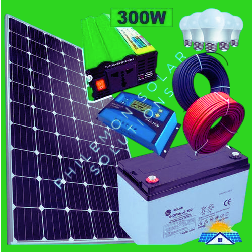 SOLARMAX 100W Solar Panel Fullkit + 80AH Solar Battery + 300W Solar Inverter + 10AH Solar Charge Controller + 5 DC Bulbs + 10M Cable : 25 Years Warranty
