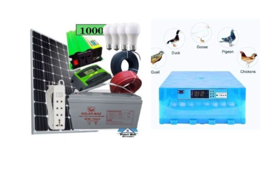 Generic 64 Eggs Solar Powered Incubator AC / DC Fully Automatic Eggs Incubator + 120 Watts Solar Panel Full Kit