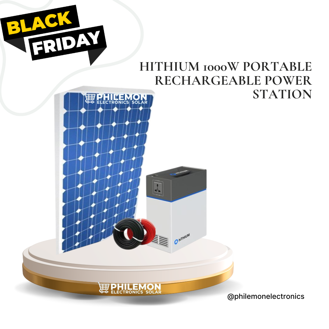 HITHIUM 1000W Portable Rechargeable Power Station 200w Output Portable Power Bank Station Solar Power Lithium 3 In 1 (Inverter + Battery + Solar Controller Output) 200W Rated Power 1004Wh UPS Plug & P