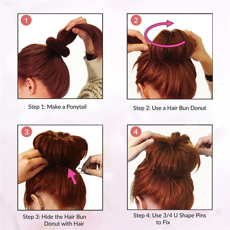 Brown Hair Pins for Buns,  U Shaped Hair Pins Black Hair Bun Pins for Women Girls