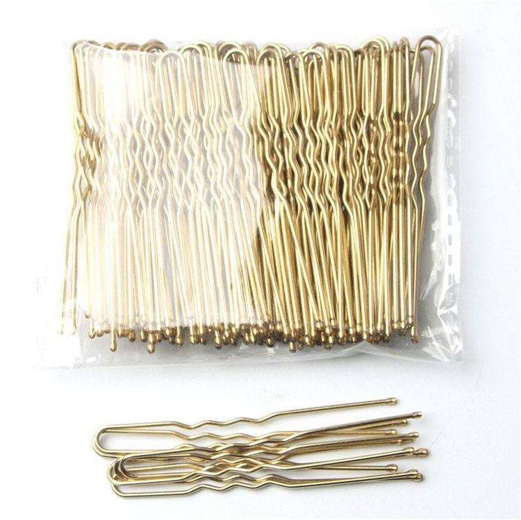 Brown Hair Pins for Buns,  U Shaped Hair Pins Black Hair Bun Pins for Women Girls