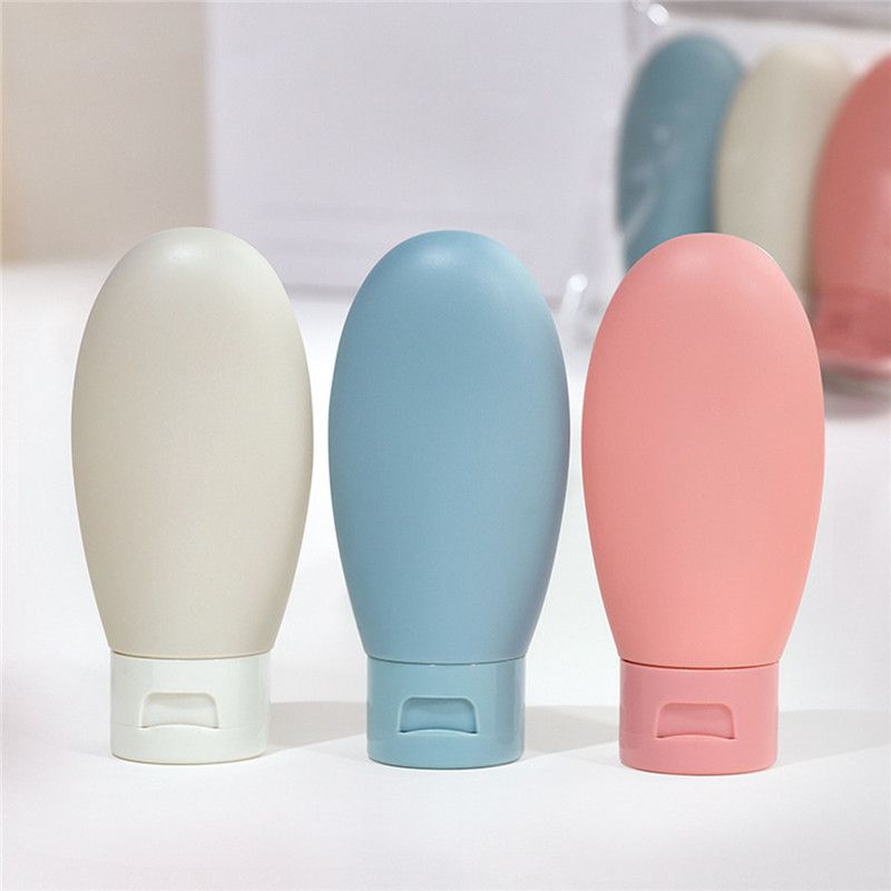 3 Pack Portable Travel Bottles for Toiletries, Leakproof Refillable Liquid Containers for Shampoo, Body Lotion, Hair Conditioner, 60ml/2.02oz
