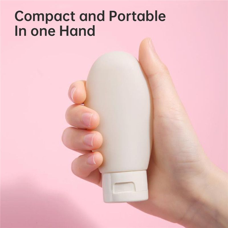 3 Pack Portable Travel Bottles for Toiletries, Leakproof Refillable Liquid Containers for Shampoo, Body Lotion, Hair Conditioner, 60ml/2.02oz