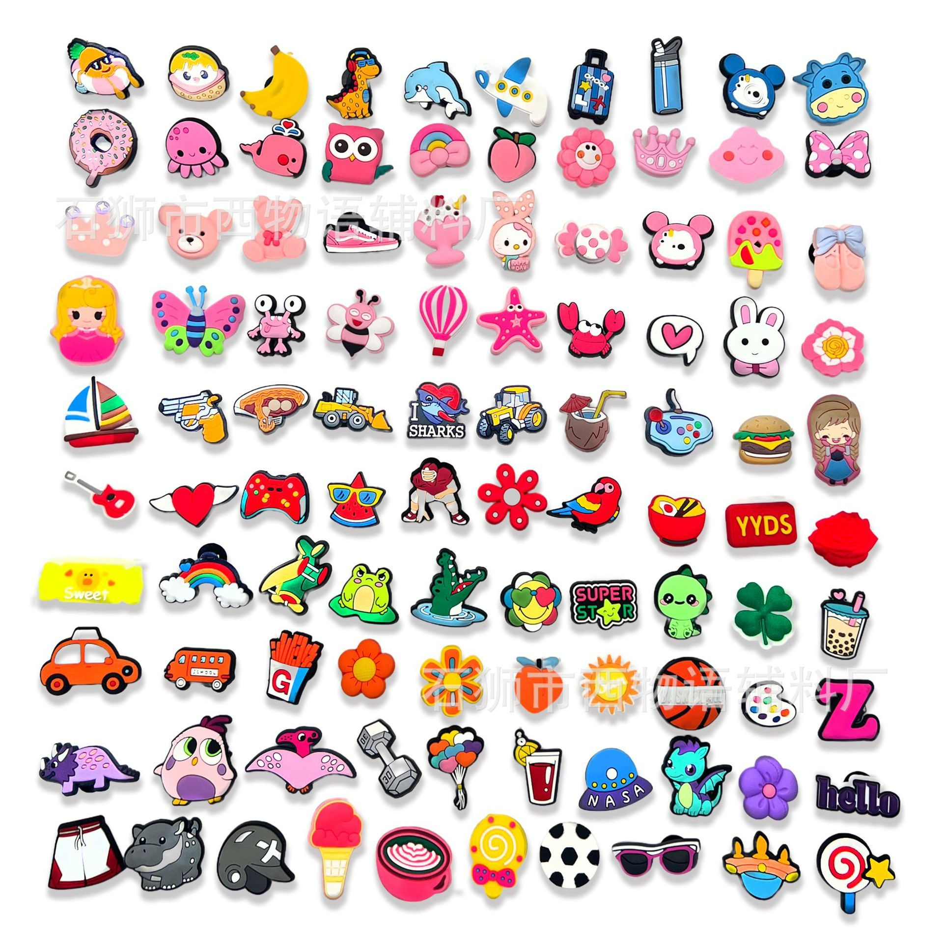 50/100PCS Shoe Charms, Random Different Cute Shoe Decoration Charms Shoe Decoration Party Gifts for Boys Girls Kids Women