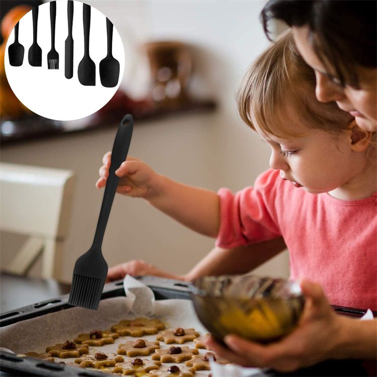 Silicone Spatula Set - 6 Piece Non-Stick Rubber Spatula Set, Heat-Resistant Spatula Kitchen Utensils Set for Cooking, Baking and Mixing