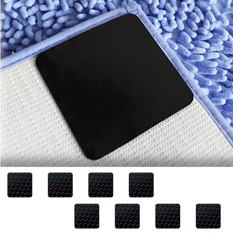 4Pcs/8Pcs Grippers for Rugs, Double Sided Non Slip Rug Pads for Hardwood Floors and Tiles, Reusable and Washable Rug Tape for Area Rugs, Dual Sided Adhesive Rug Pad Gripper Keep Corners Flat