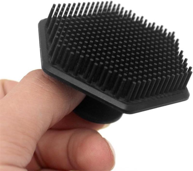 Silicone Face Scrubber for Men, Gentle Exfoliating Body Brush Massager Removes Dead & Dry Skin, Body Scrubber Beard Brush for Skin Cleansing