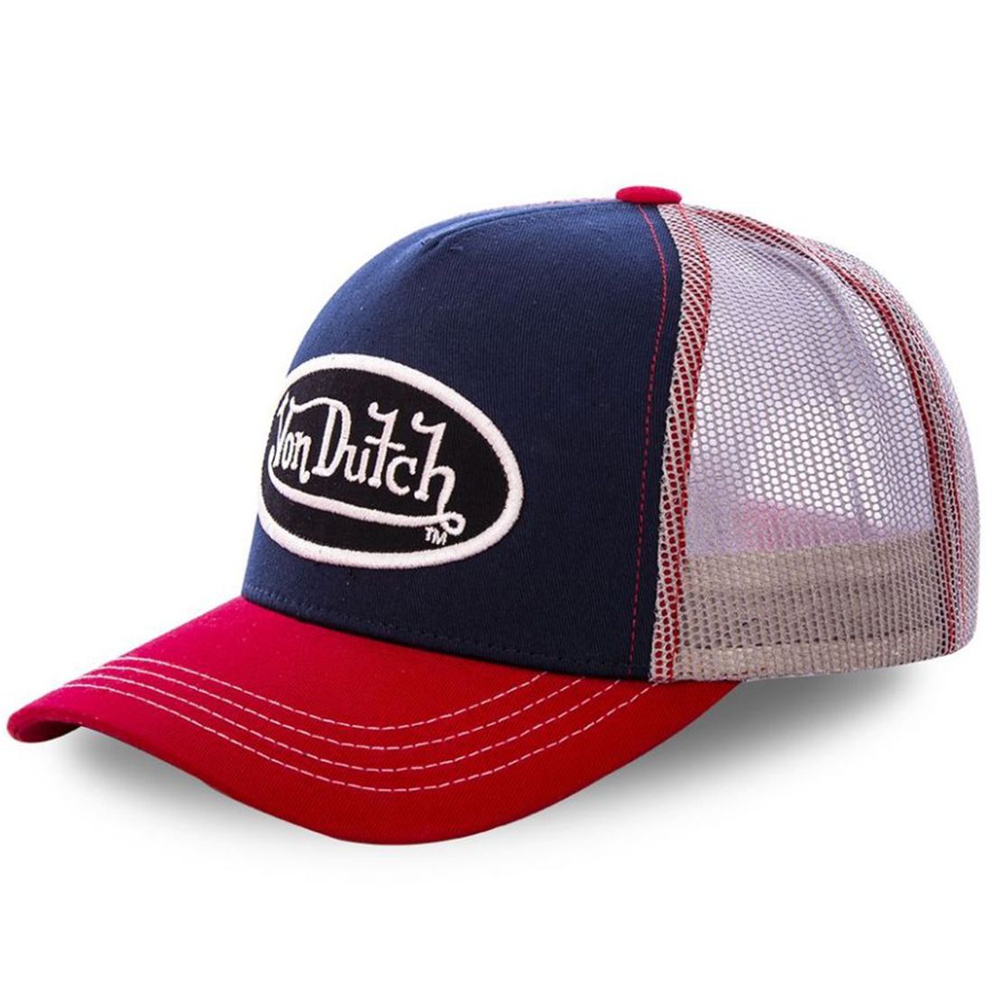 TS Von Dutch Classic Trucker Hat - Retro Snapback Cap for Men and Women - Adjustable Fit Panel, Breathable Mesh Rear, Curve Bill 21.65-24.01inches(55-61cm)